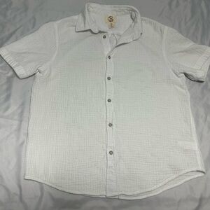 Panama Jack White Casual Button Down Shirt